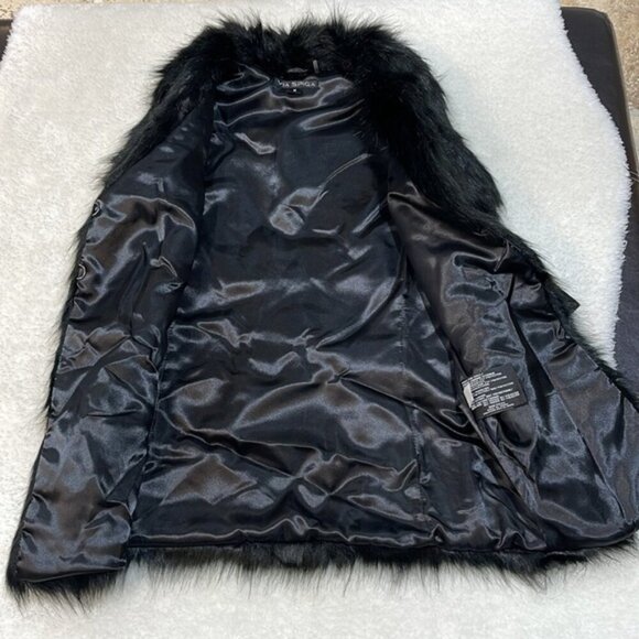 Via Spiga Women's Faux Fur Vest Black - Picture 5 of 7